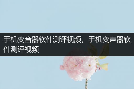 手机变音器软件测评视频，手机变声器软件测评视频