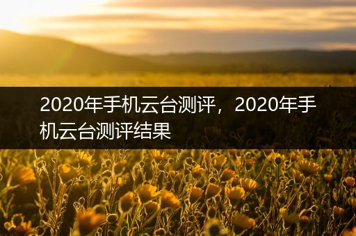 2020年手机云台测评，2020年手机云台测评结果