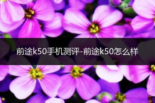 前途k50手机测评-前途k50怎么样