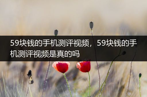 59块钱的手机测评视频，59块钱的手机测评视频是真的吗