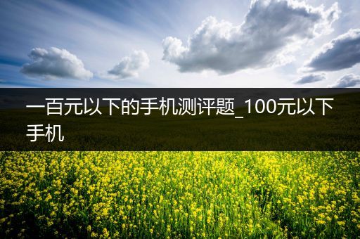 一百元以下的手机测评题_100元以下手机