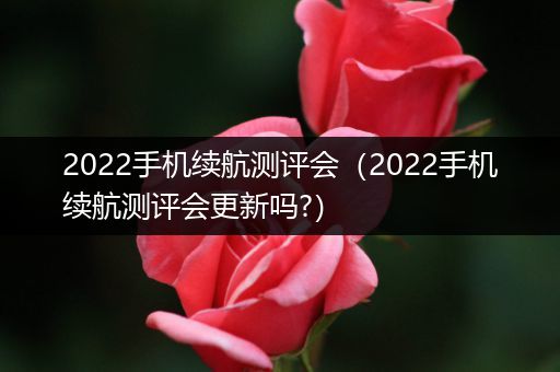 2022手机续航测评会（2022手机续航测评会更新吗?）