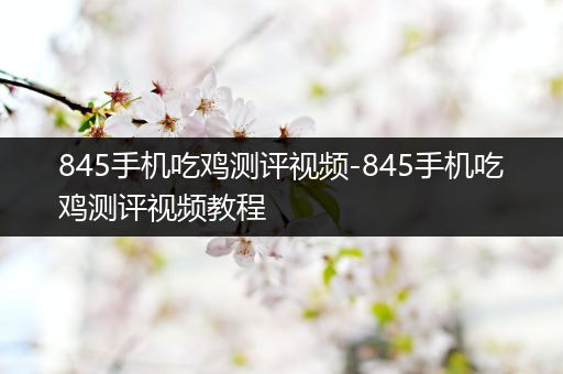 845手机吃鸡测评视频-845手机吃鸡测评视频教程